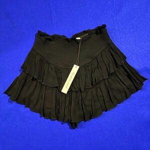 Mustard Seed Black Ruffled Skort